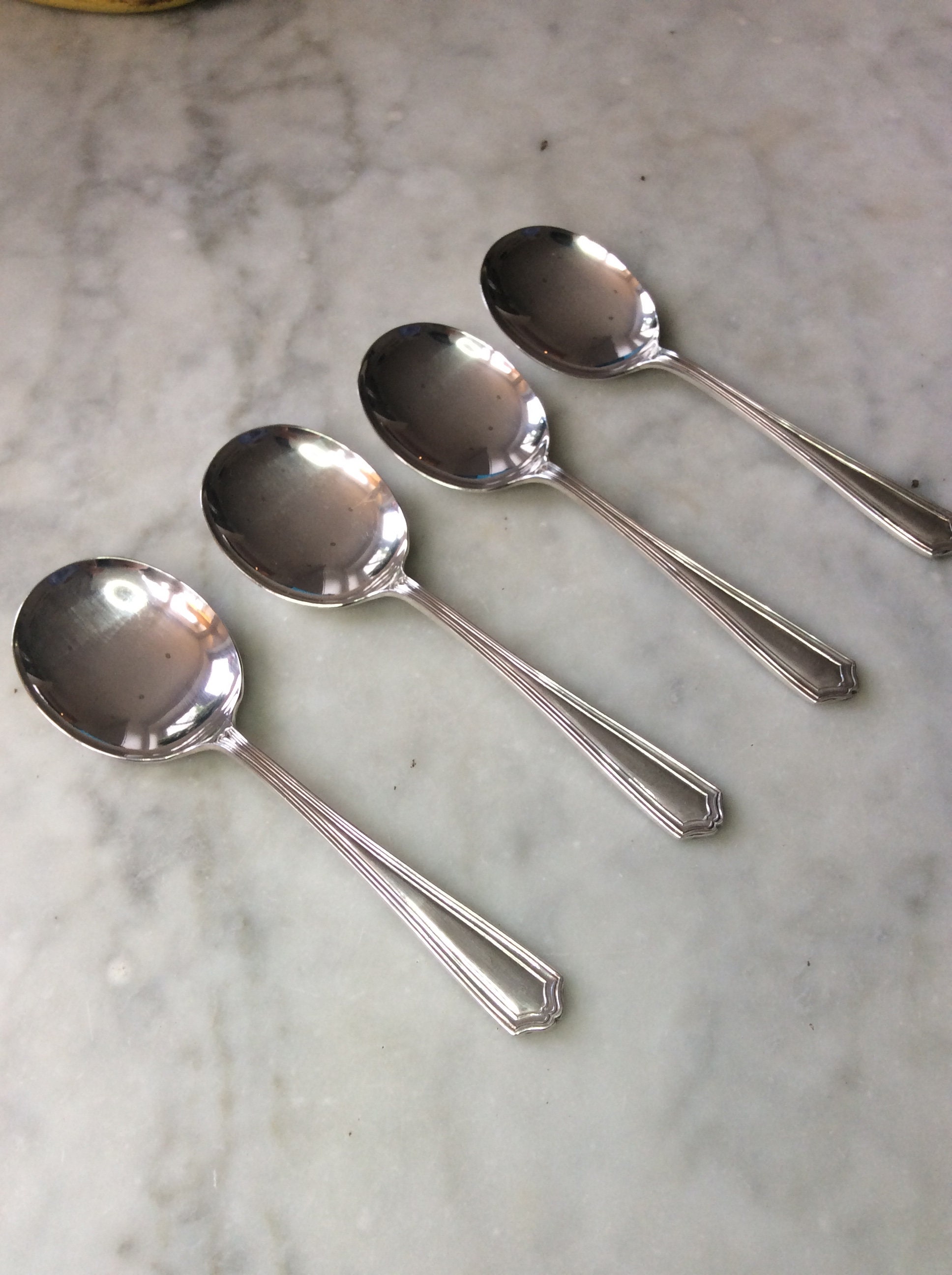 スプーン デザート/フルーツスプーン 4本 1960年代 銀メッキ (106028E