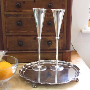 Champagne Flutes Pair  Sterling Silver 2001  (HH1BE)