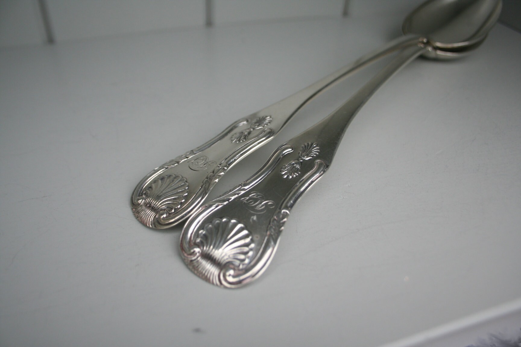 大型サービングスプーン スコットランド シルバー ウィリアム 4