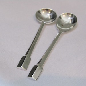 Cruet Spoons English Sterling Silver Pair -  1930s  (107620E)