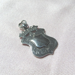 Fob - Sterling Silver 925  1905 Watch Chain Fob / Pendant (ZZ1PE)