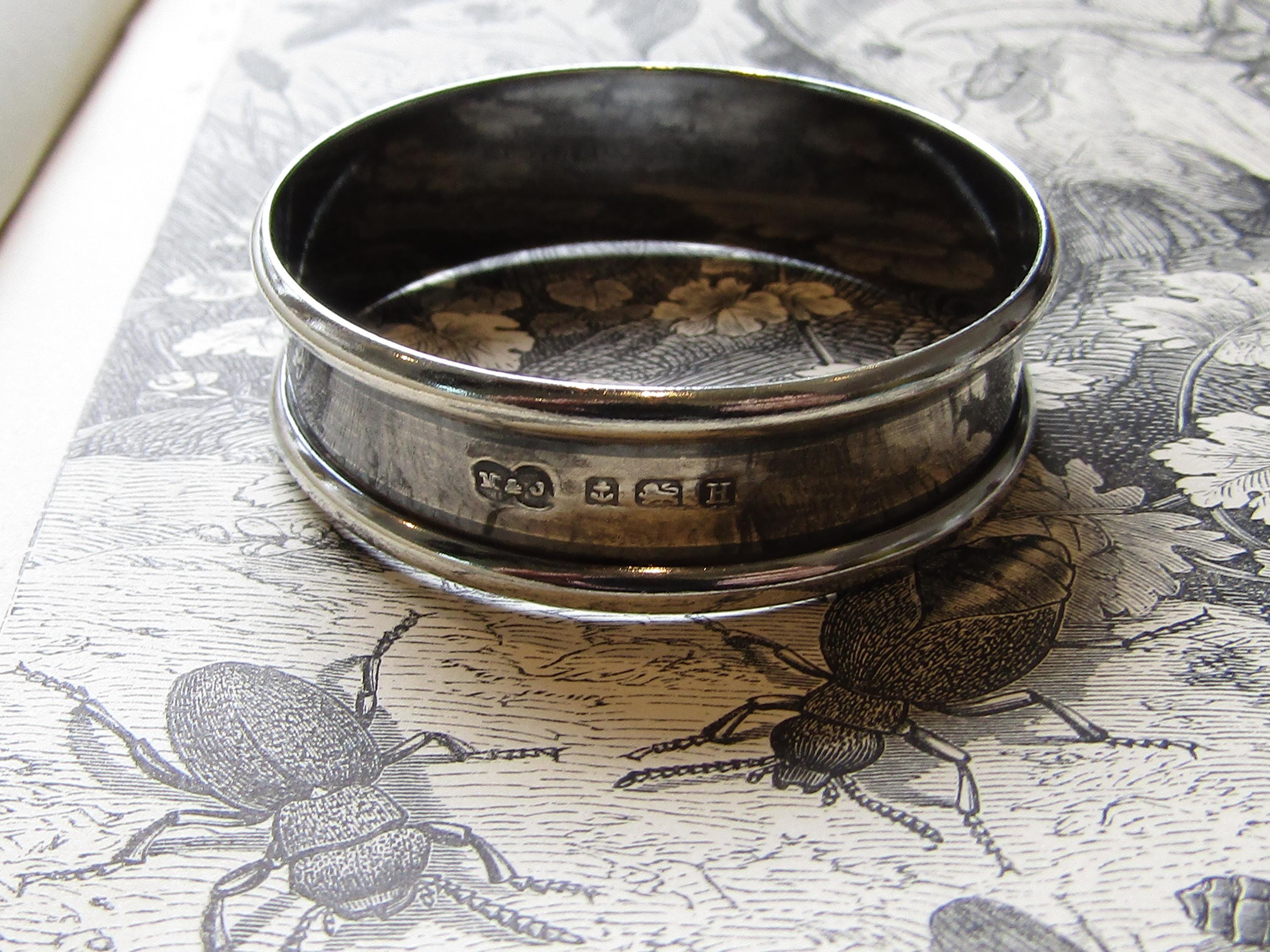 フランス製 BEBEナプキンリング　純銀コーティング　ヴィンテージアンティーク Baby Sterling Napkin Ring - Etsy