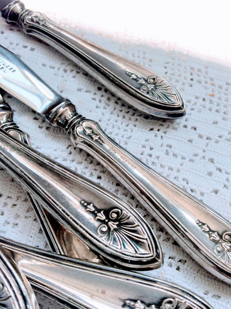 Butter Spreaders English Sterling Silver 1915 Set Six Etsy