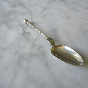 Spoon  Silver Engraved with a &quot; B &quot; Marius hammer Norway  (106815E)