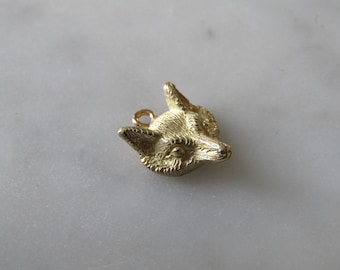 Charm/Anhänger 15KT Gelbgold - Fuchskopf 1930s (WW5E)
