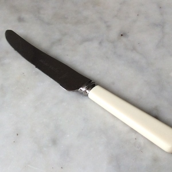 Bar Knife - Salad Knife Faux Bone Handle 1950s Original   (105323E)