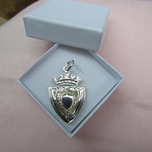 Fob - Sterling Silver 925  1905 Watch Chain Fob / Pendant Crown Top  (E2HE)