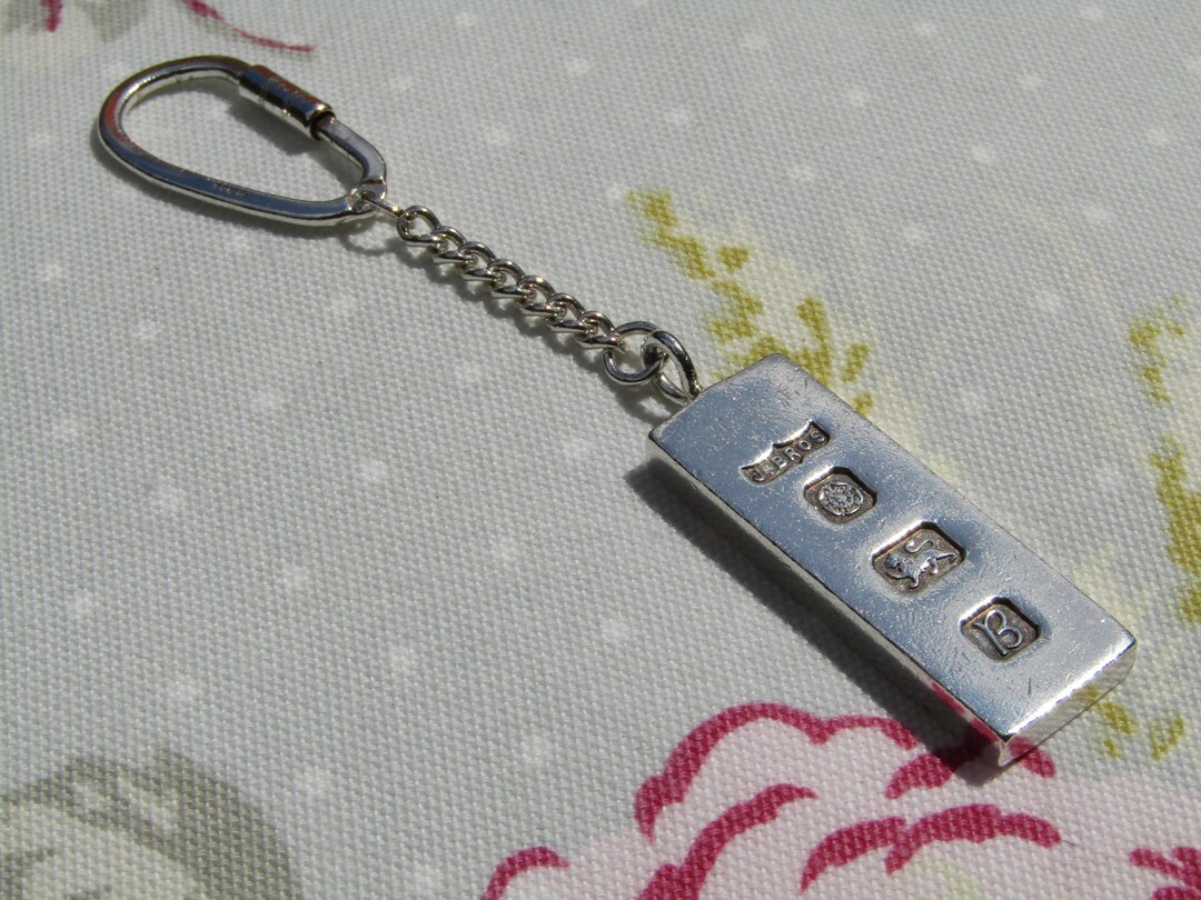 Old Style Key Rings Ingot Sterling Silver Key Ring Original 1970s (108513E) - Etsy