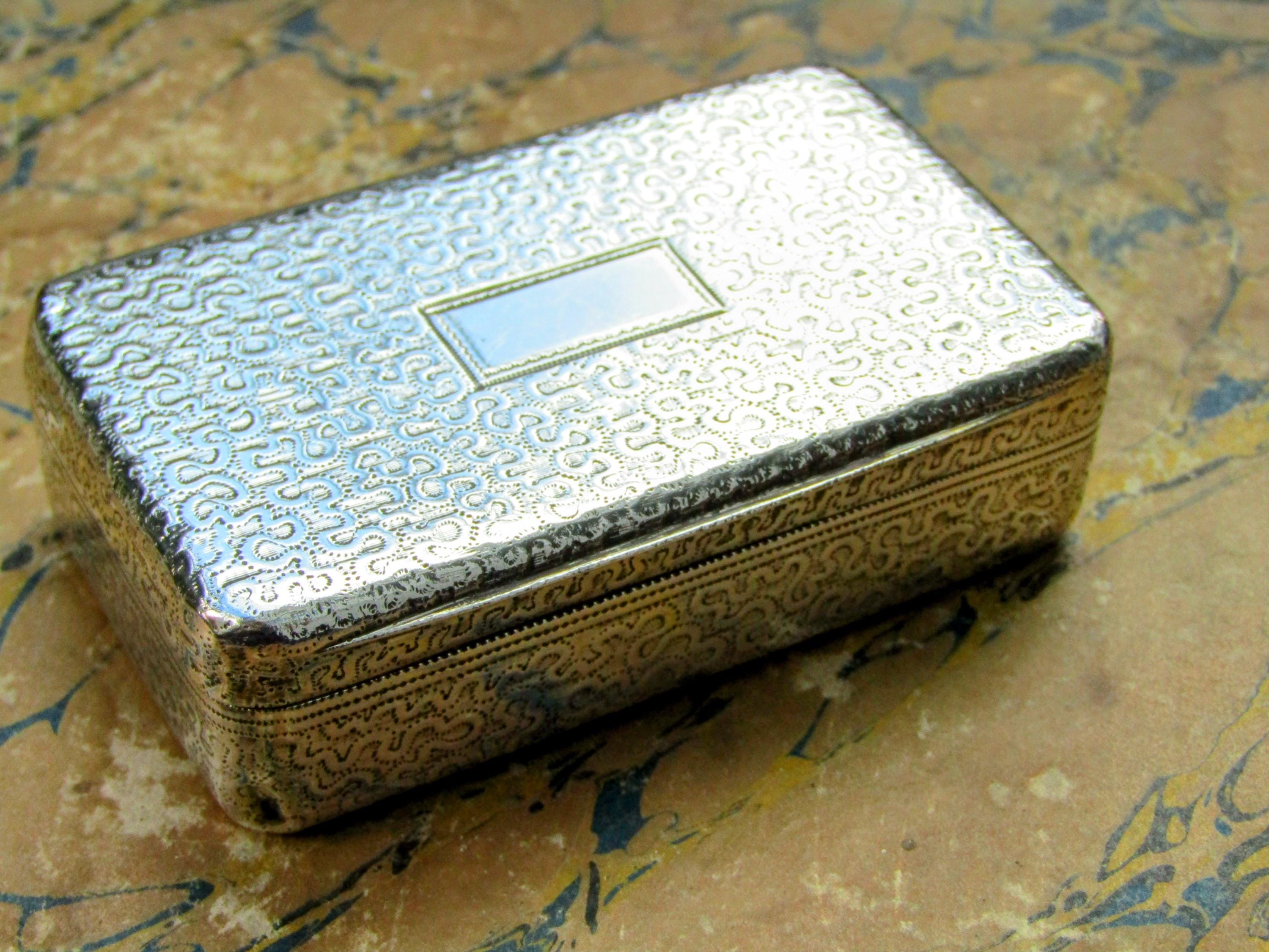 スターリングシルバー925製 1818年製 シルバージュエリーボックス