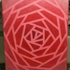 Pink Infinity Rose Painting