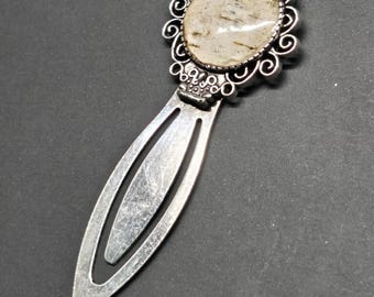 Natural Birch Bark silver Bookmark silver for the book lover.