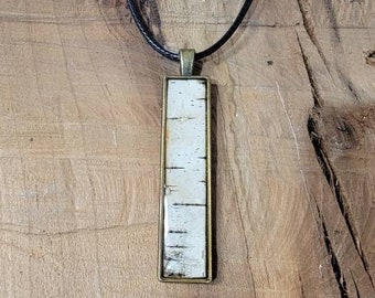 Birch Bark Pendant Necklace