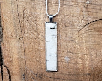 Birch Bark Pendant Necklace