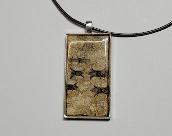 Statement Birch Bark Pendant Large Natural