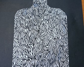 Original art papercutting, wall hanging.