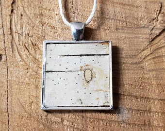 Birch Bark Pendant Necklace