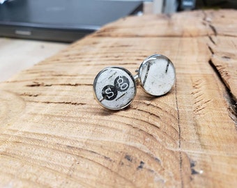 Custom wedding Birch Bark Cufflinks with Initials Groomsman,