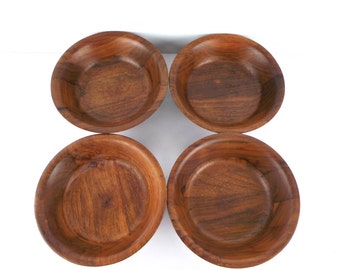 Danish Teak Bowls, Mid Century Modern, Set of 4