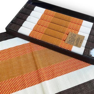 Set aus 6 handgewebten Tischsets aus Baumwolle “Philippines”, Neu in Originalverpackung