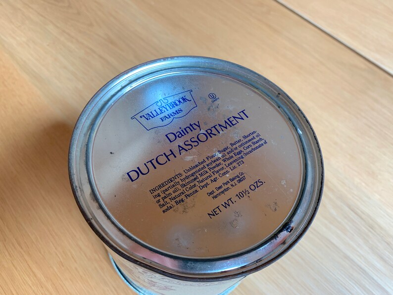 Estaño vintage con molinos de viento almacenamiento de | Etsy