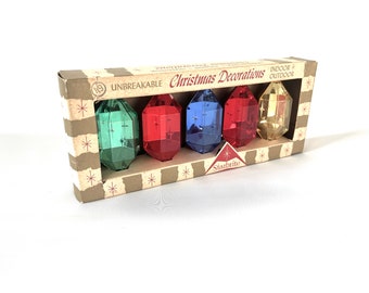 Antique Starbrite Ornaments in Original Box, Old Ornaments, Vintage Ornaments