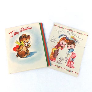 2 Vintage Valentines, Ephemera, Valentine Cards