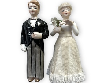1950s Napco Bride and Groom cake topper, Wedding Cake Toppers, NAPCO, Something OLD
