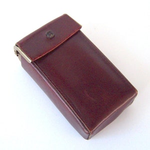 aigner cigarette case for sale Vintage Etienne Dark Maroon Hardside Leather, Vintage Leather, EA Accessories Aigner Cigarette Case for sale