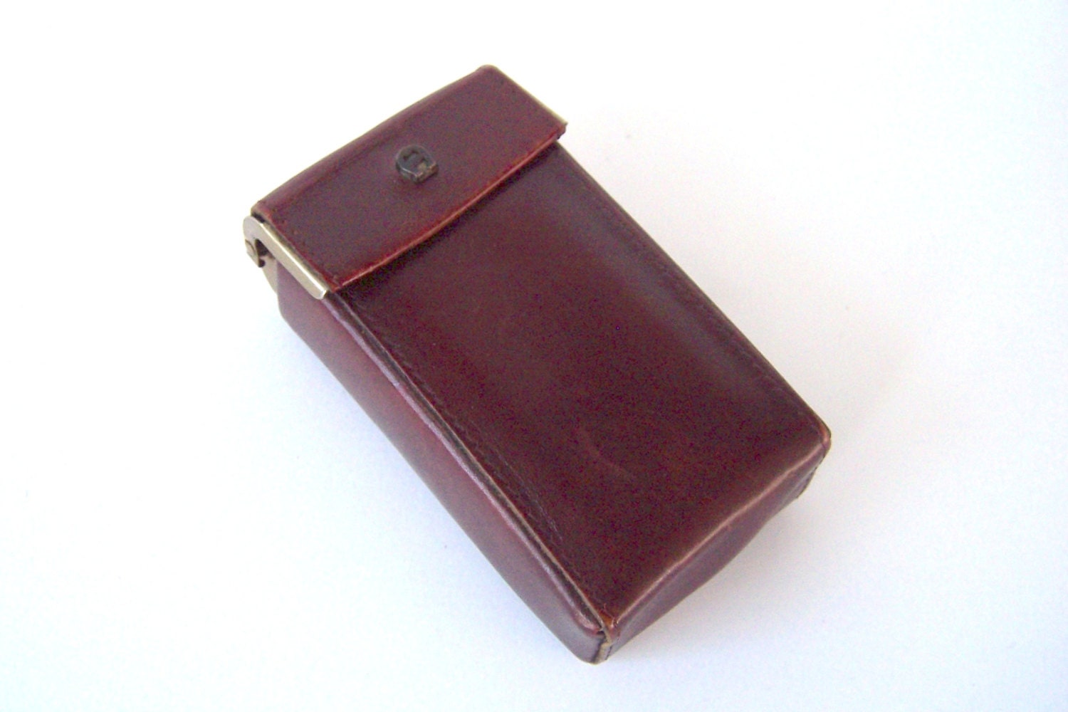 Vintage Etienne Aigner Cigarette Case Dark Maroon Hardside Leather, Vintage  Leather, EA Accessories