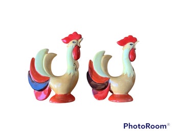 1960 Holt Howard Coq Rouge Galo Sal e Pimenta 1960 HH, Galos, Galinhas