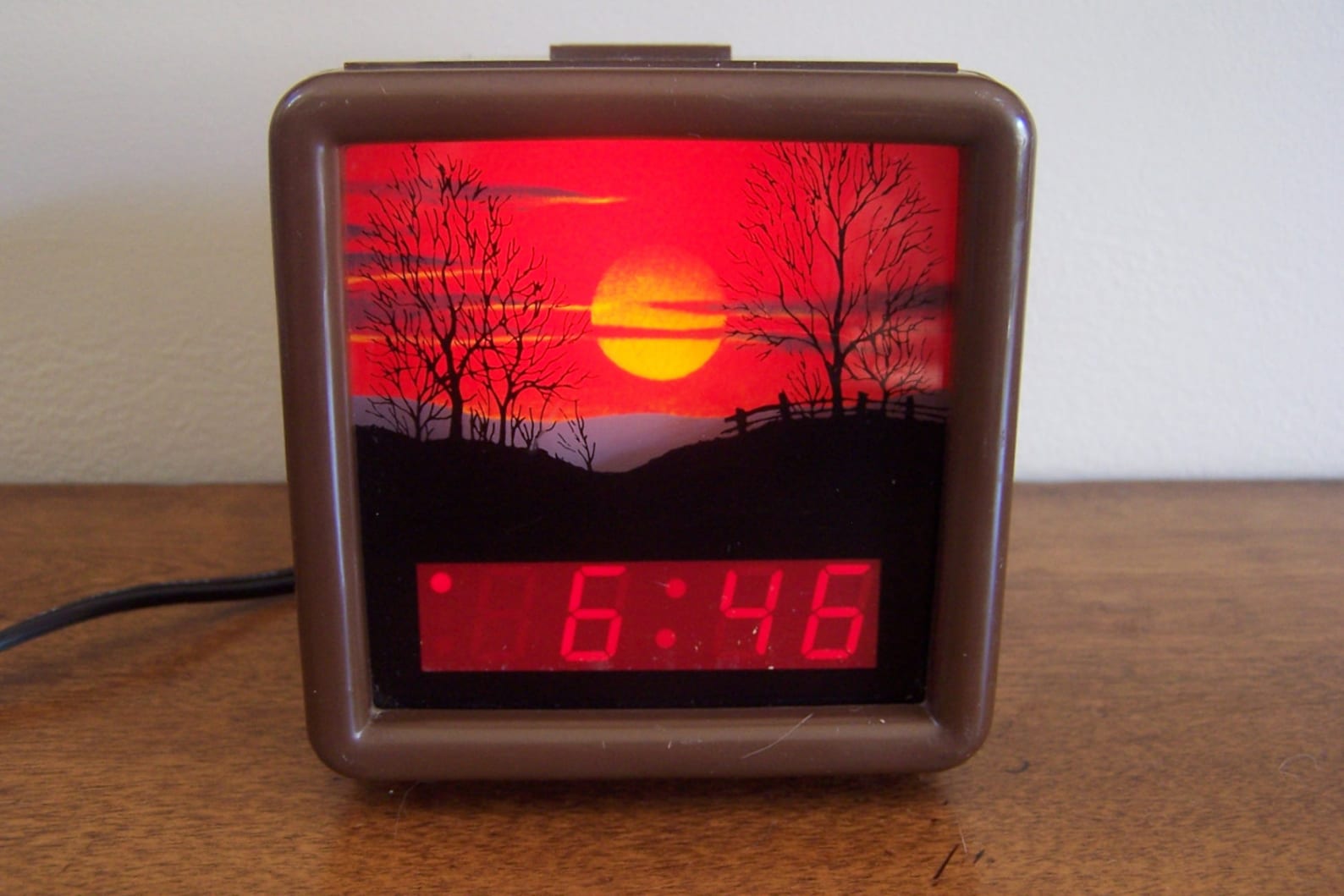 Vintage 1970s Spartus Sunset Digital Alarm Cube Clock Night Etsy