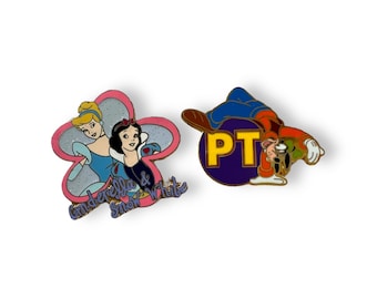 2 Collectible Pins Walt Disney Disneyland, Snow White, Cinderella, Goofy