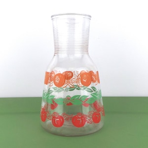 Hazel Atlas Orange Juice Decanter, OJ Decanter, Orange Juice Pitcher, Orange Juice Carafe, 1 1/2 Quart