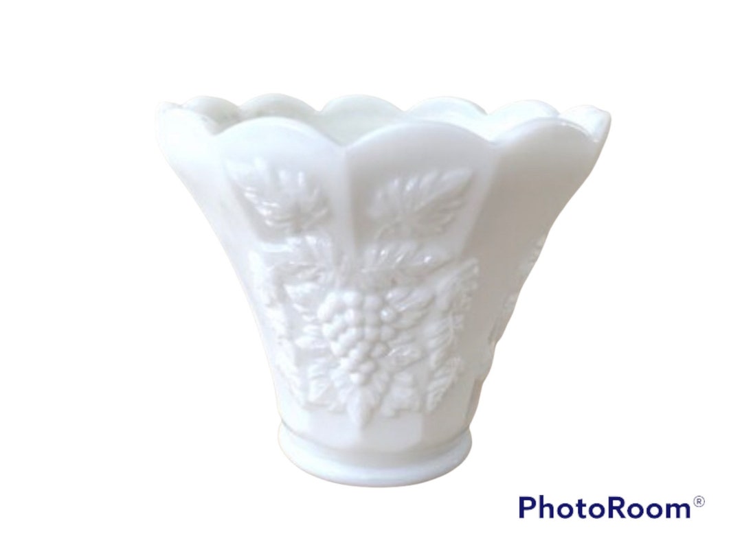 Small Milk Glass Vase, Milkglass Vases, Grapes Etsy