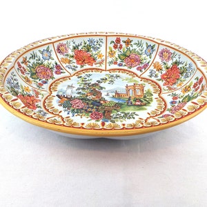 Daher Decorated Ware Tin Bowl, Made in England 951942, Dated 1971