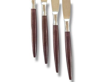 4 American Tempo Mid Century Modern Faux Holzgriff Messer: 4er-Set