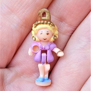 Vintage 90s Polly Pocket Doll Figure Carnival Queen Blue Bird Toys 1996