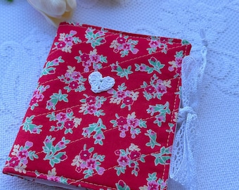 Needle Book • Sugar Flower • Needle Case • Needle Holder • Gifts for Her • Shabby Chic •