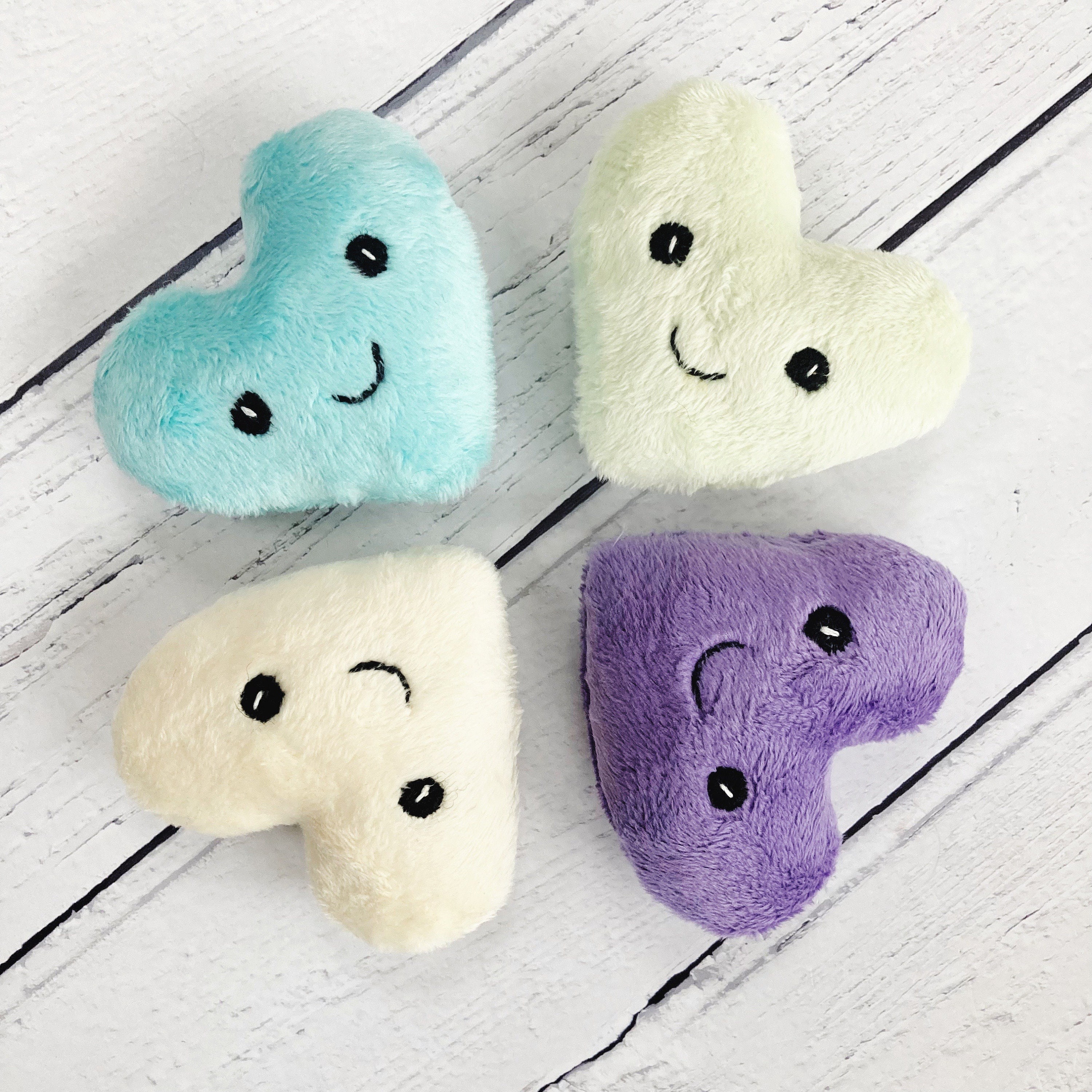 Tiny Plush heart send a hug sending love Etsy