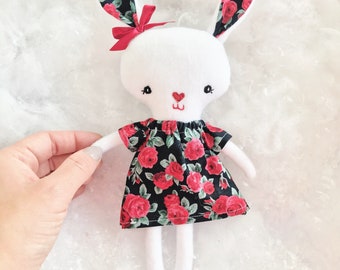 Little Bunny toy - Liberty print fabric - dress up toy - toddler gift - baby shower gift - stuffed animal - nursery decor - christening gift