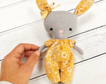 Little Bunny toy - Liberty print fabric - dress up toy - toddler gift - baby shower gift - stuffed animal - nursery decor - christening gift