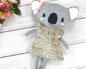 Little Liberty print personalised Koala toy, perfect keepsake gift for a little one