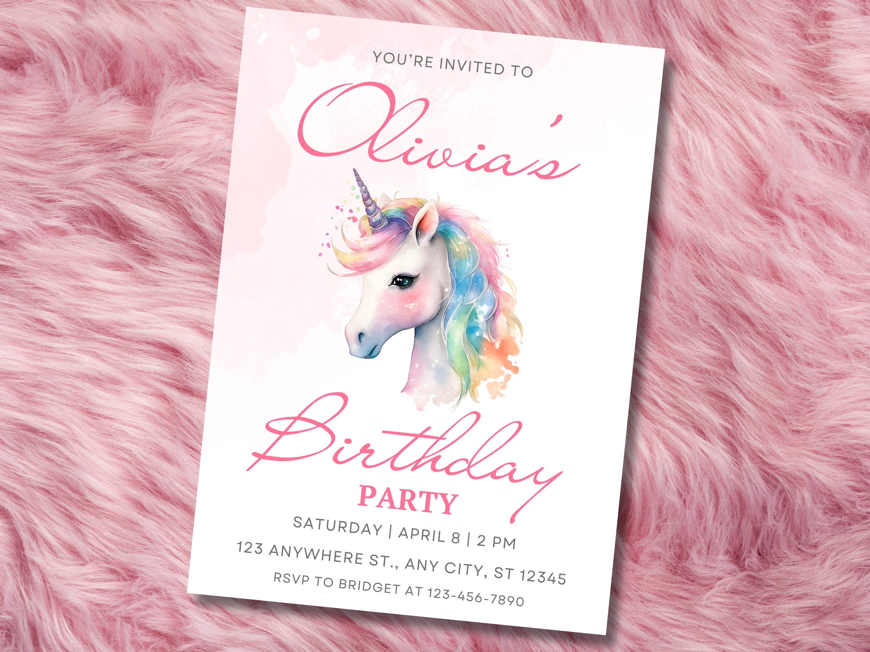Fairytale Unicorn Invitations Perfect Party Accessories main image 0