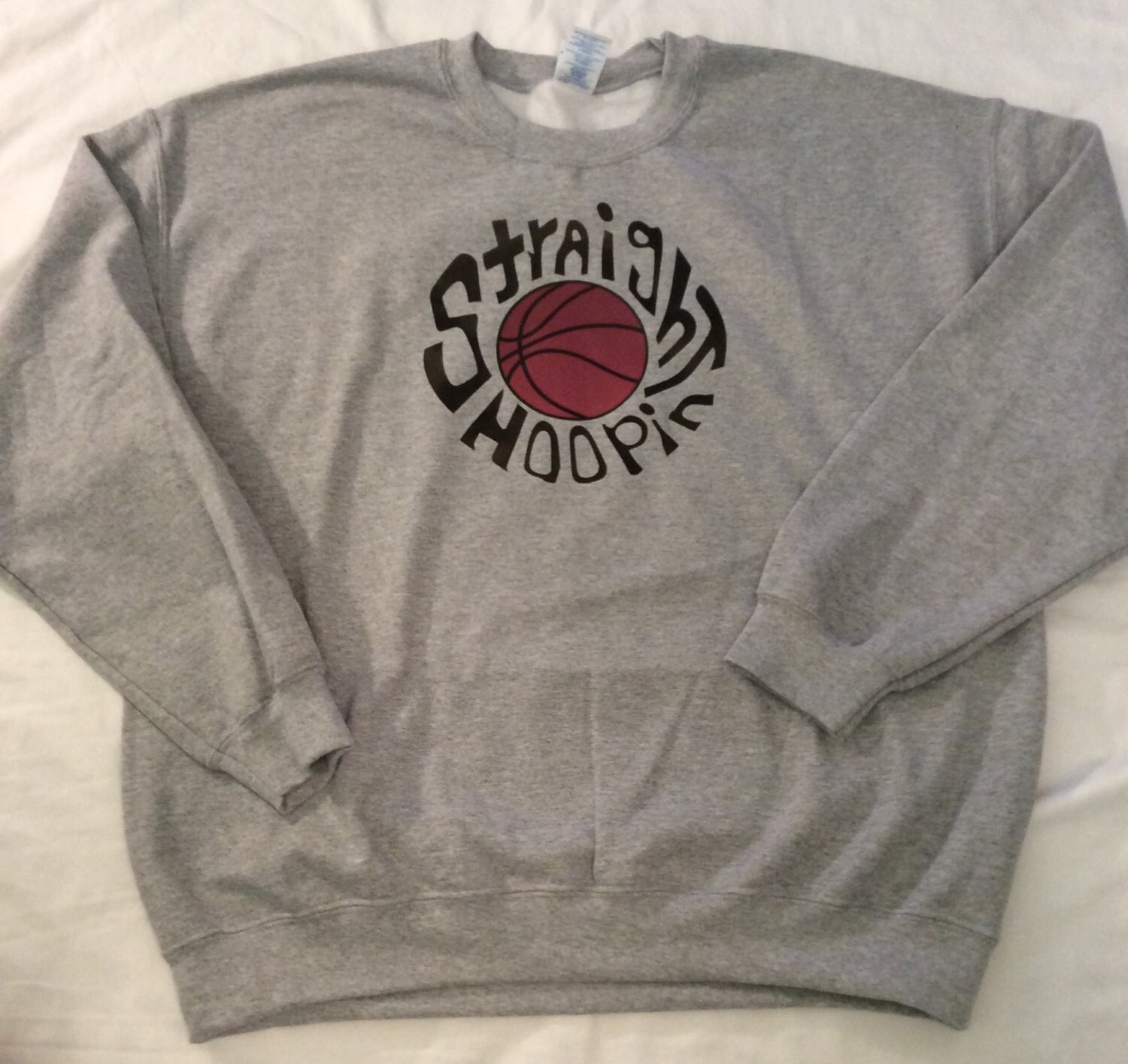 Straight Hoopin Basketball Crewneck Sweatshirt Mens Womens Etsy