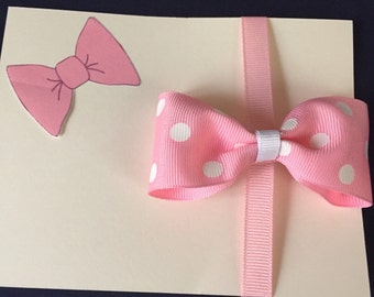 Pink Polka Dot Bow