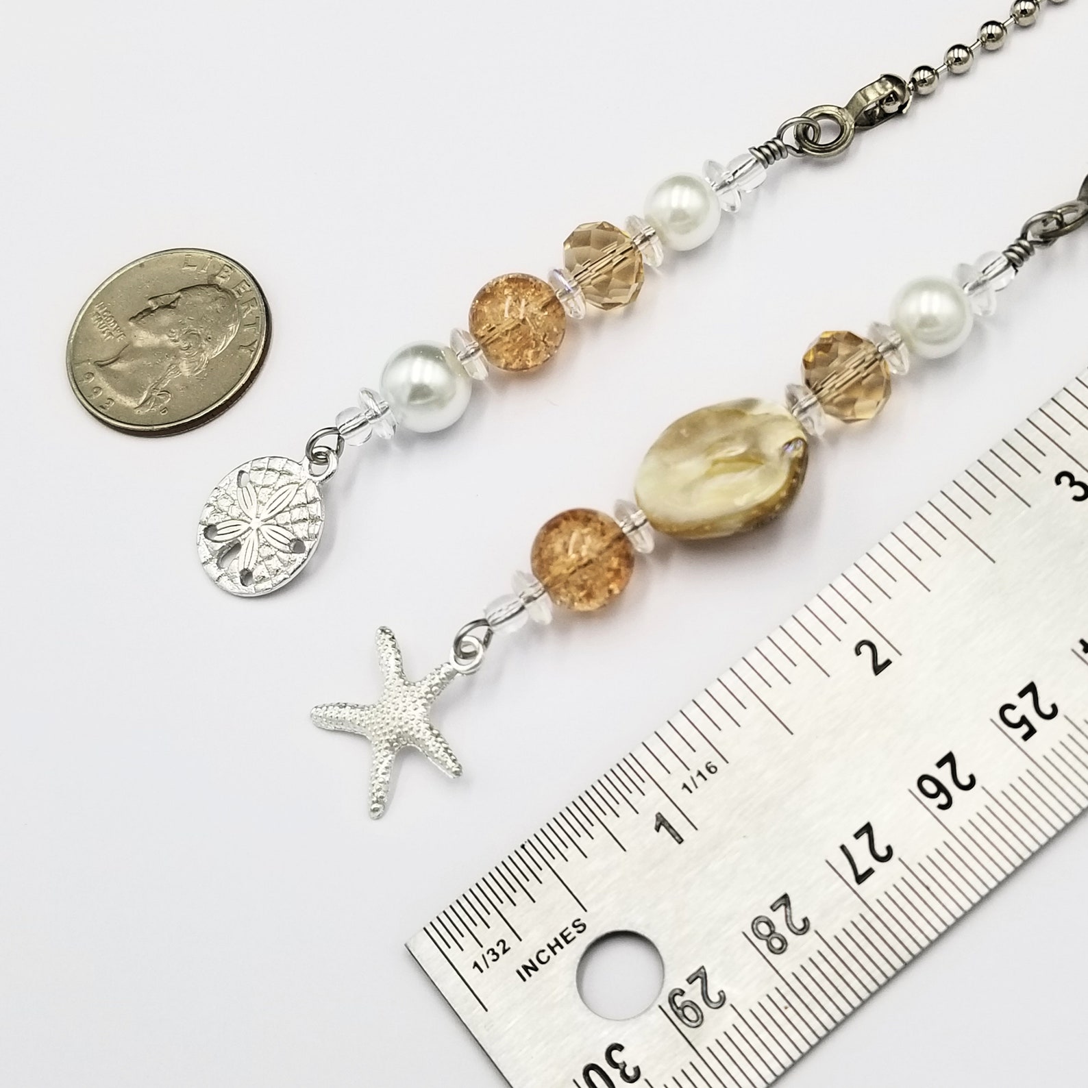 Ceiling Fan and Light Pull Chains with Starfish and Sand Etsy
