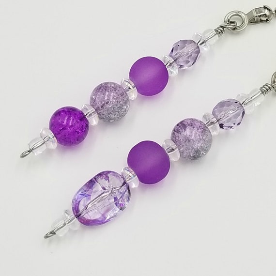 Purple Ceiling Fan And Light Pull Chain Set Glass Beaded Pull Chain Set Bedroom Baby Nursery Kid S Room Home Decor