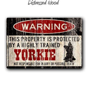 Yorkie Sign,Funny Metal Signs,Dog warning Sign,Yorkie Warning Sign,Funny Dog sign,Yorkshire Terrier Sign,Warning Sign,Yorkie gift