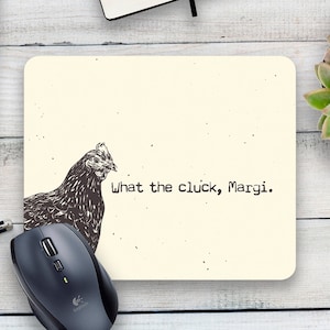 Funny chicken office décor - Personalized sassy chicken mousepad - Funny gift for chicken lover