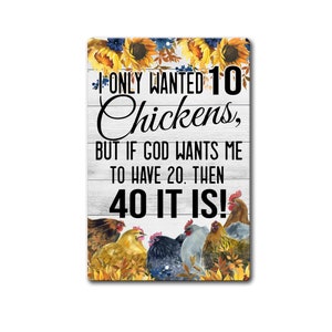 Funny chicken coop décor aluminum sign - Chicken Coop Door Sign - Cute Chicken sign - Funny chicken sign - Chicken Lady Gift - Chicken Math